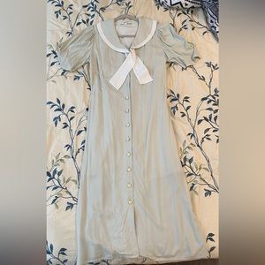 NWOT Simple Retro light green elegant vintage dress